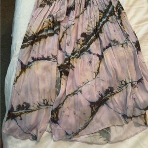 Sundays A-Line Skirt in Lavender and Black Marble